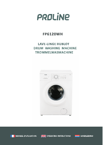 Manual Proline FP6120WH Washing Machine