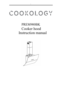 Handleiding Cookology PREM900BK Afzuigkap