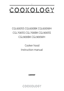 Manual Cookology CGL600BK/A Cooker Hood