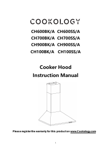 Handleiding Cookology CH900BK/A Afzuigkap