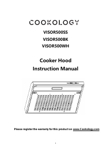 Handleiding Cookology VISOR500SS Afzuigkap