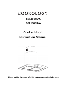 Manual Cookology CGL100BK/A Cooker Hood