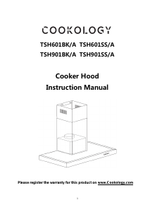 Handleiding Cookology TSH601BK/A Afzuigkap