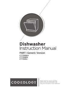 Manual Cookology CTTD8SL Dishwasher