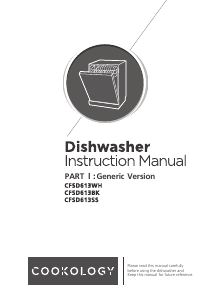 Manual Cookology CFSD613BK Dishwasher