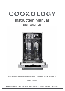Manual Cookology CBID450 Dishwasher