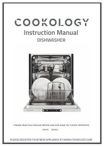 Manual Cookology CBID601 Dishwasher