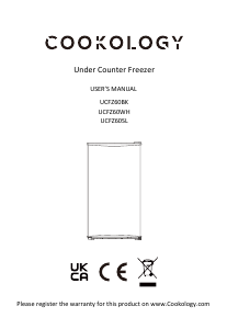 Manual Cookology UCFZ60WH Freezer
