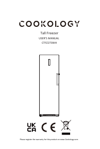 Manual Cookology CTFZ273WH Freezer