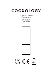 Handleiding Cookology CFF268WDBK Koel-vries combinatie