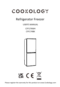 Handleiding Cookology CFF174WH Koel-vries combinatie