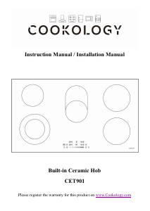 Handleiding Cookology CET901 Kookplaat