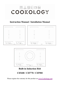 Handleiding Cookology CIF770 Kookplaat