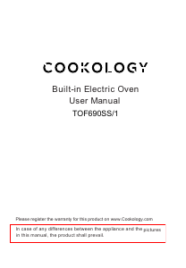 Manual Cookology TOF690SS Oven