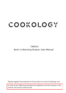 Handleiding Cookology CWD14 Warmhoudlade