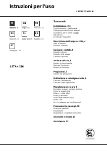 Manual Hotpoint LSTA+ 216 A/HA Máquina de lavar louça