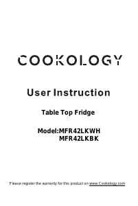 Manual Cookology MFR42LKWH Refrigerator