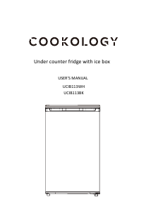 Manual Cookology UCIB113BK Refrigerator