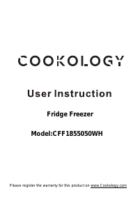 Handleiding Cookology CFF1855050WH Koel-vries combinatie