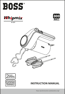 Manual Boss B127 Whipmix Hand Mixer