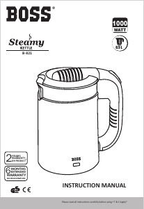 Manual Boss B821 Steamy Kettle