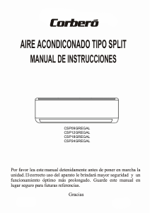 Manual Corberó CSP12GREGAL Air Conditioner