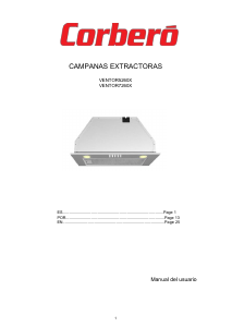 Manual de uso Corberó VENTOR5260X Campana extractora