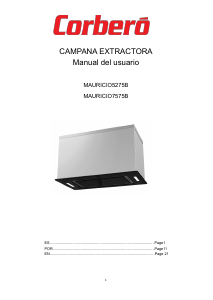 Manual de uso Corberó MAURICIO5275B Campana extractora