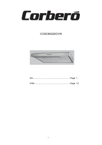 Manual de uso Corberó CCSC60222CVW Campana extractora