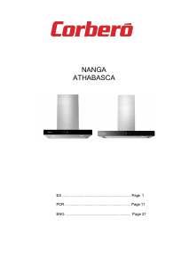 Manual de uso Corberó ATHABASCA9100XB Campana extractora