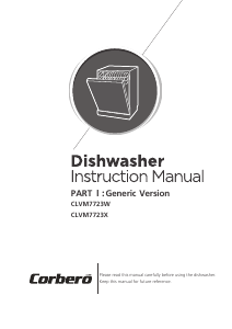 Manual Corberó CLVM7723X Máquina de lavar louça