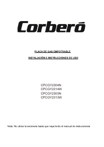Manual de uso Corberó CPCGY2313W Placa