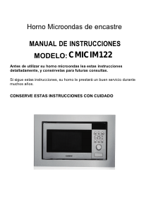 Manual de uso Corberó CMICIM122 Microondas