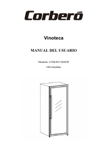 Manual de uso Corberó CFKWC102SW Vinoteca