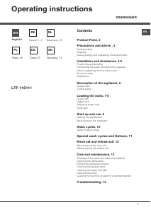 Manual Hotpoint LTF 11S111 O Dishwasher