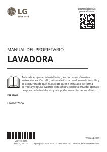 Manual de uso LG F4WR5509A1W Lavadora