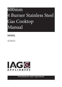 Manual IAG ACD6SG1 Hob