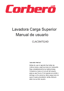 Manual de uso Corberó CLACSM7524D Lavadora