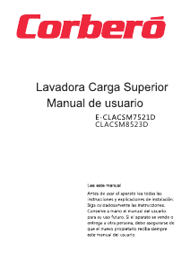 Manual Corberó CLACSM8523D Washing Machine