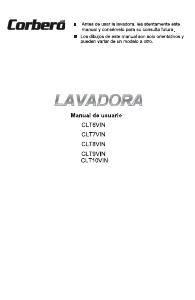 Manual de uso Corberó CLT6VIN Lavadora