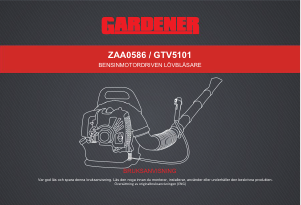 Bruksanvisning Gardener GTV5101 Lövblåsare