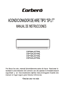 Manual de uso Corberó CSP09AUSTRAL Aire acondicionado