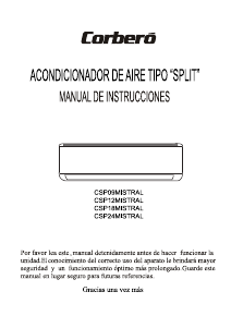 Manual de uso Corberó CSP09MISTRAL Aire acondicionado