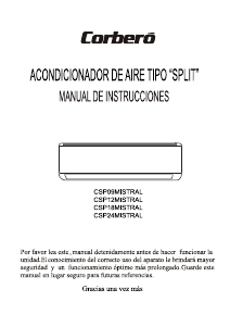 Manual de uso Corberó CSP24MISTRAL Aire acondicionado