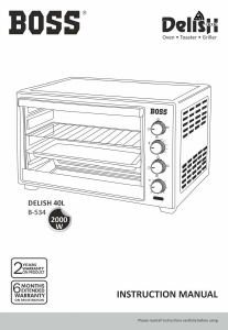 Handleiding Boss B534 Delish Oven