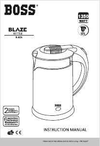 Manual Boss B820 Blaze Kettle