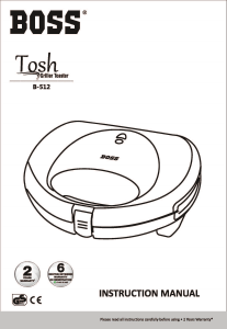 Manual Boss B512 Tosh Contact Grill