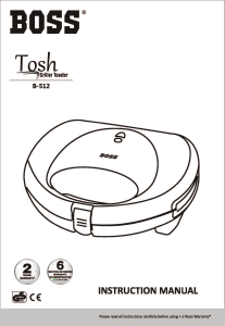 Handleiding Boss B512 Tosh Contactgrill