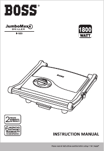 Handleiding Boss B525 JumboMaxx Contactgrill