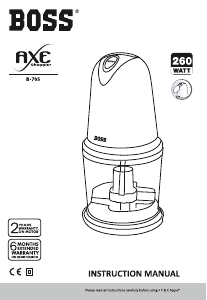 Manual Boss B705 Axe Chopper